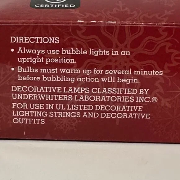 Sylvania Traditional Bubble Christmas Lights (7 count) New in Box - Picture 16 of 16